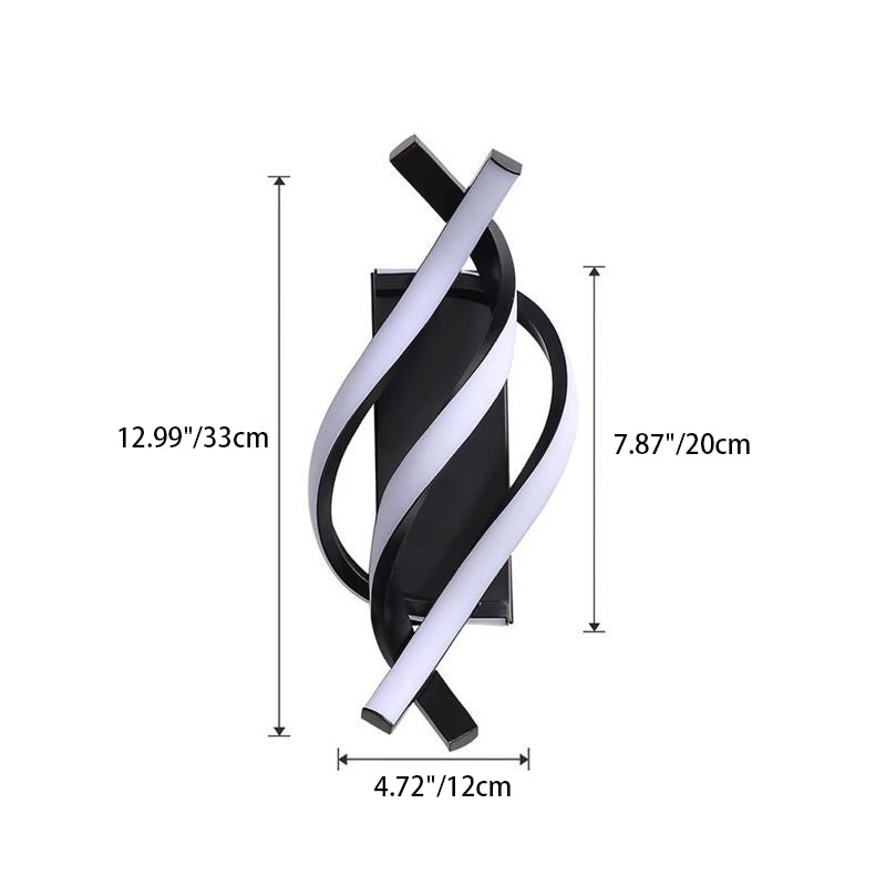 Nordic Spiral Iron Silicone LED Wall Sconce Lamp