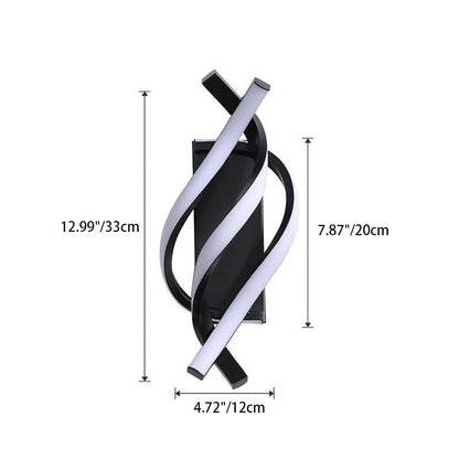 Nordic Spiral Iron Silicone LED Wall Sconce Lamp