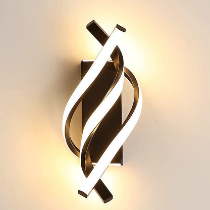 Nordic Spiral Iron Silicone LED Wall Sconce Lamp