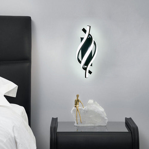 Nordic Spiral Iron Silicone LED Wall Sconce Lamp