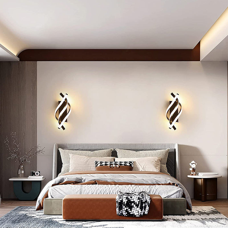 Nordic Spiral Iron Silicone LED Wall Sconce Lamp