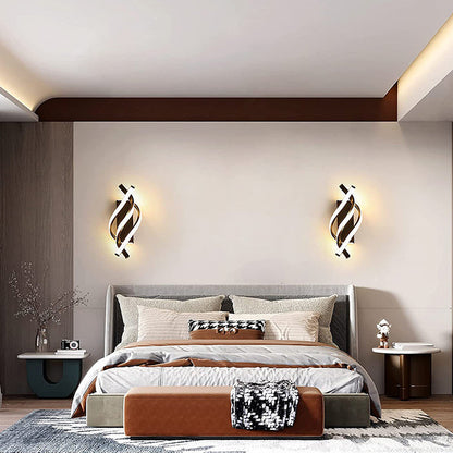 Nordic Spiral Iron Silicone LED Wall Sconce Lamp