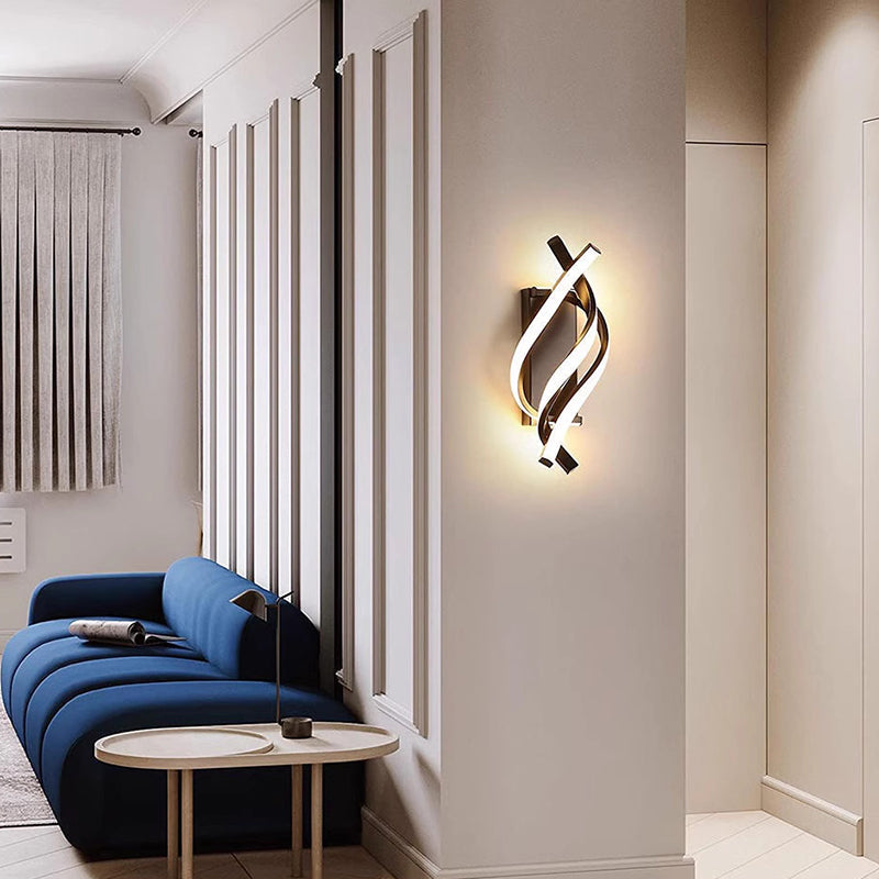 Nordic Spiral Iron Silicone LED Wall Sconce Lamp
