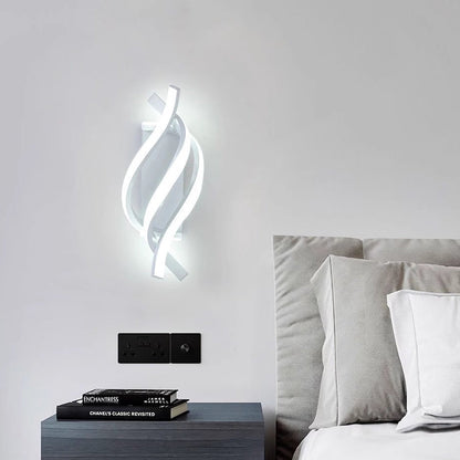 Nordic Spiral Iron Silicone LED Wall Sconce Lamp