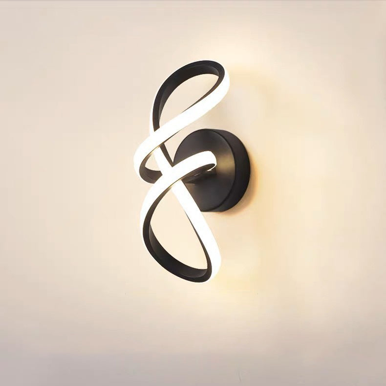 Creative Aluminum Silicone Bow Shape LED Wall Sconce Lamp