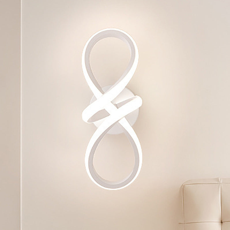 Creative Aluminum Silicone Bow Shape LED Wall Sconce Lamp