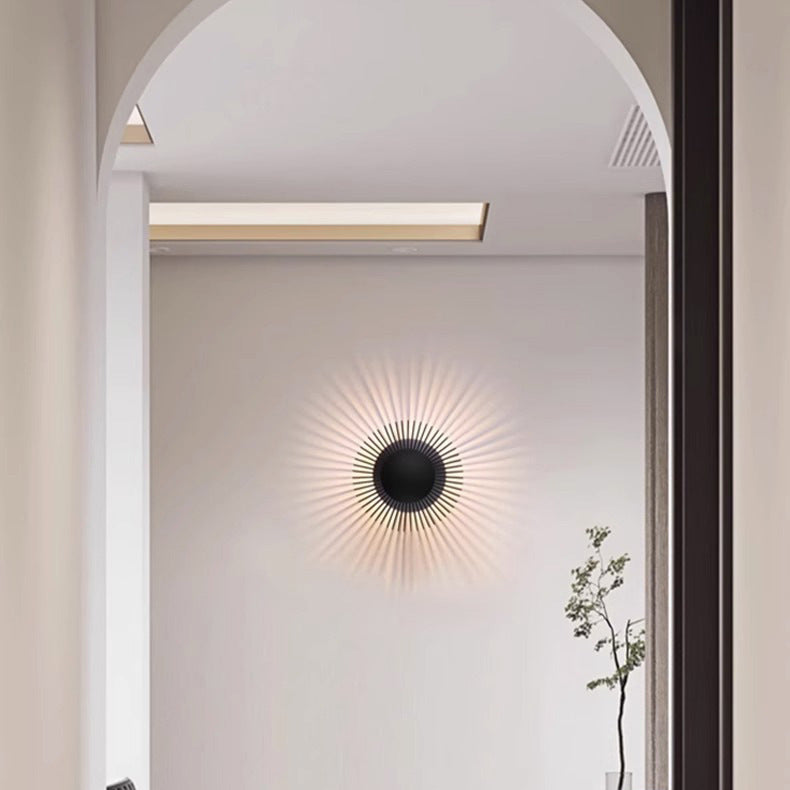 Creative Aluminum Round Sunflower LED Wall Sconce Lamp