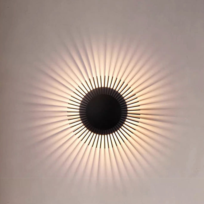 Creative Aluminum Round Sunflower LED Wall Sconce Lamp