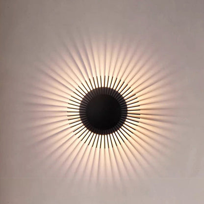 Creative Aluminum Round Sunflower LED Wall Sconce Lamp