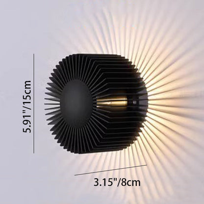 Creative Aluminum Round Sunflower LED Wall Sconce Lamp