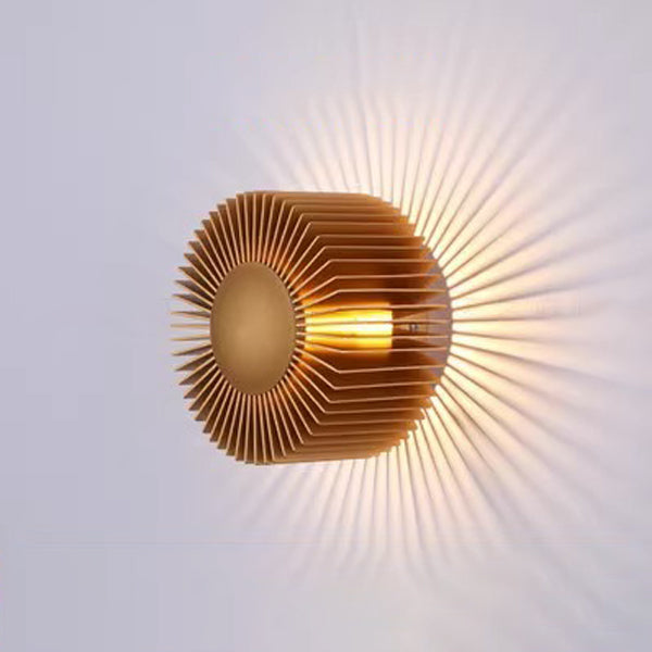 Creative Aluminum Round Sunflower LED Wall Sconce Lamp