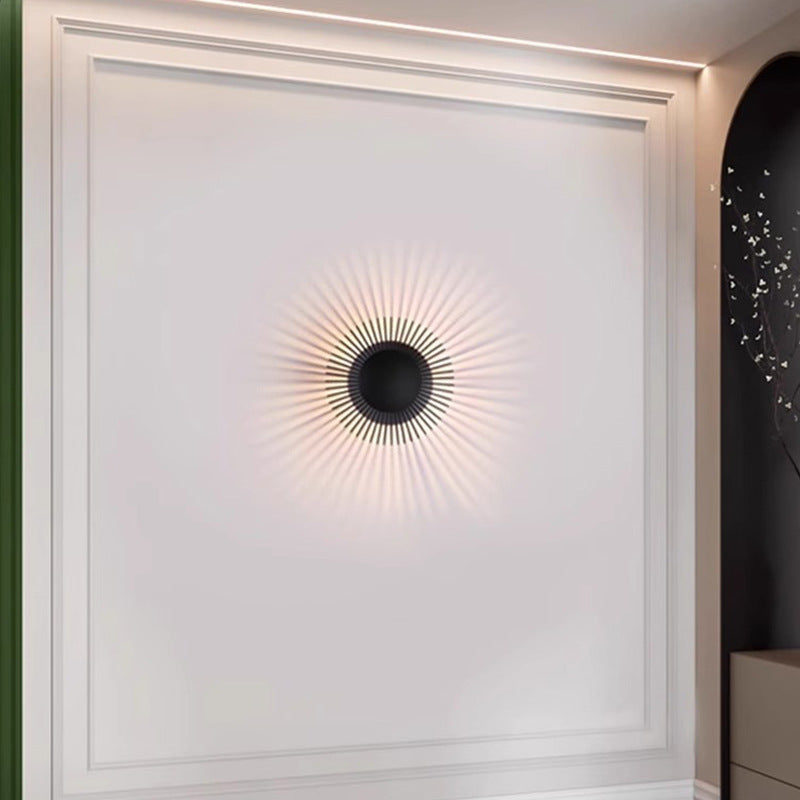 Creative Aluminum Round Sunflower LED Wall Sconce Lamp