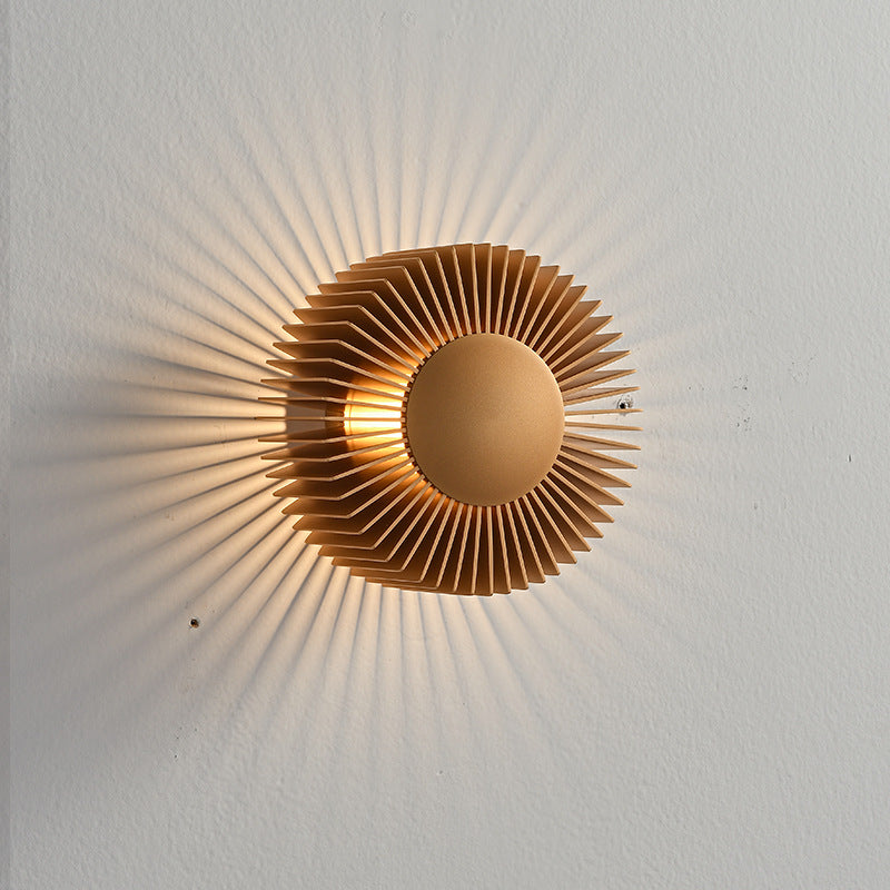 Creative Aluminum Round Sunflower LED Wall Sconce Lamp