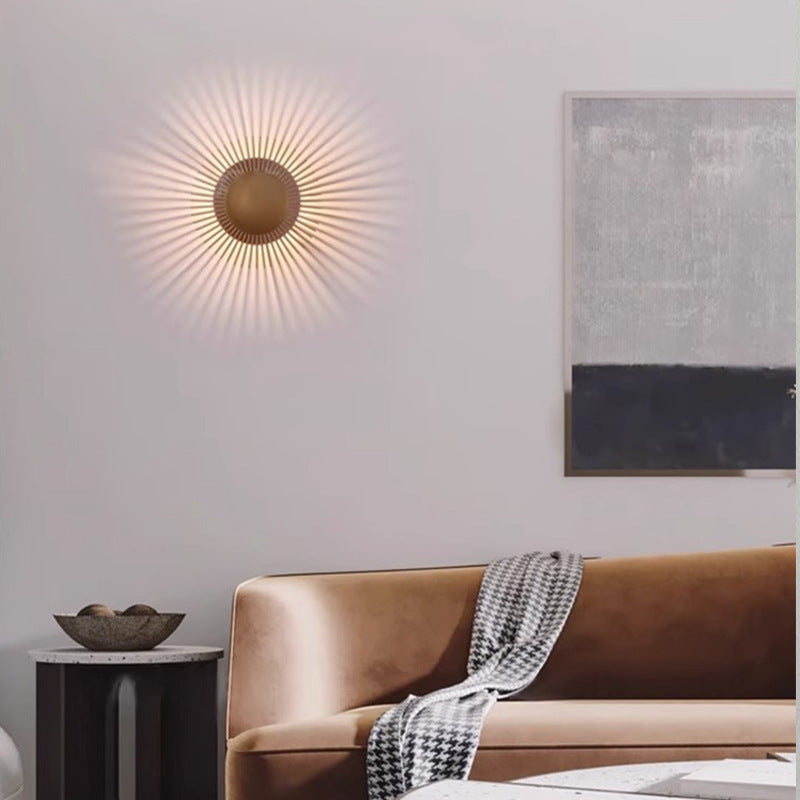 Creative Aluminum Round Sunflower LED Wall Sconce Lamp