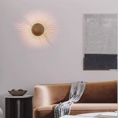 Creative Aluminum Round Sunflower LED Wall Sconce Lamp