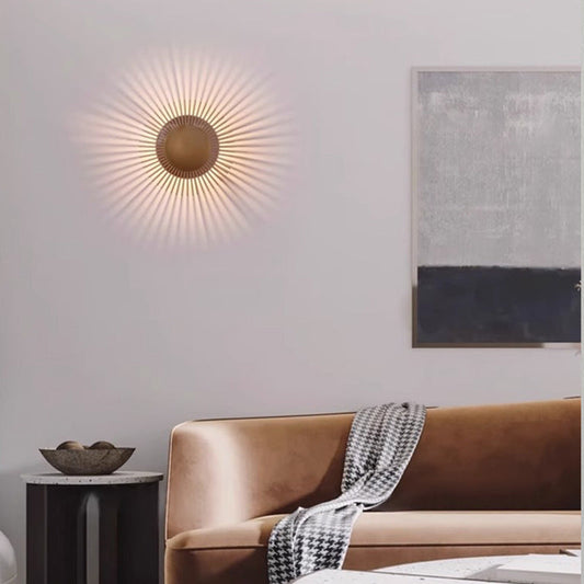 Creative Aluminum Round Sunflower LED Wall Sconce Lamp