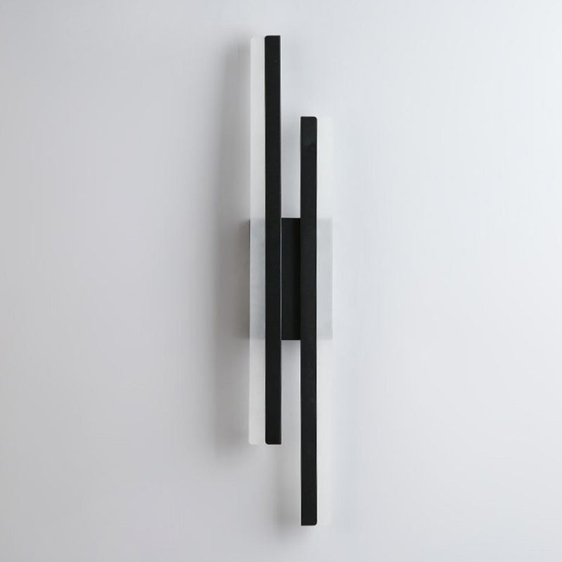 Iron Acrylic Asymmetrical Double Line LED Wall Sconce Lamp