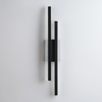 Iron Acrylic Asymmetrical Double Line LED Wall Sconce Lamp