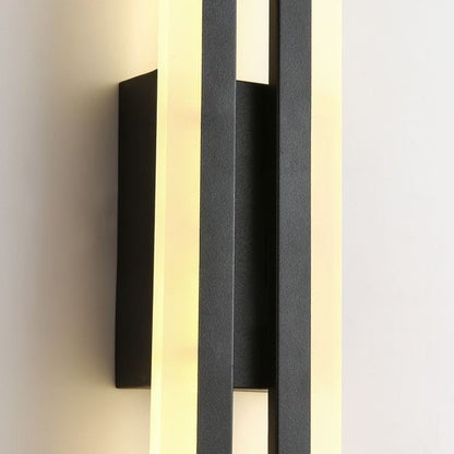Iron Acrylic Asymmetrical Double Line LED Wall Sconce Lamp