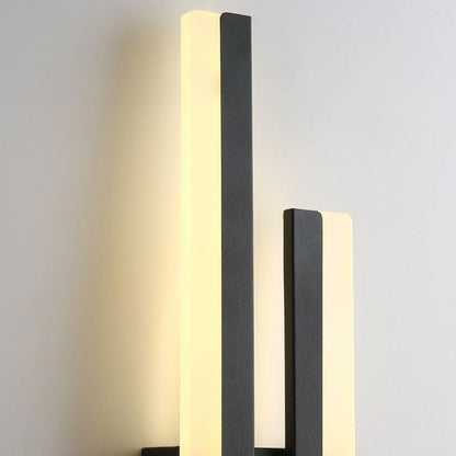 Iron Acrylic Asymmetrical Double Line LED Wall Sconce Lamp