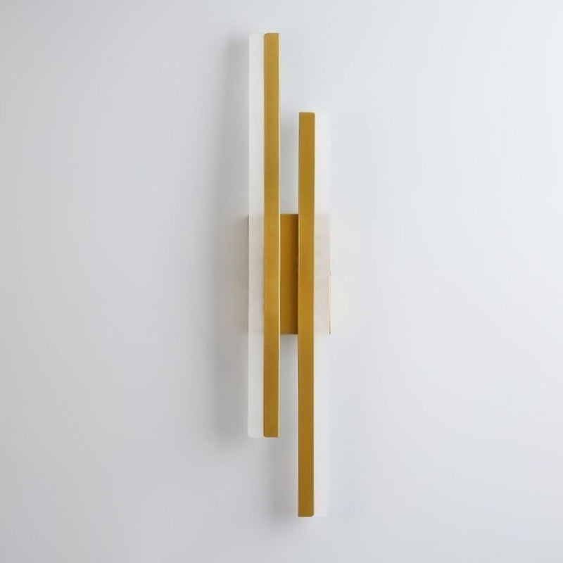 Iron Acrylic Asymmetrical Double Line LED Wall Sconce Lamp