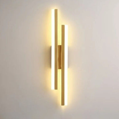 Iron Acrylic Asymmetrical Double Line LED Wall Sconce Lamp