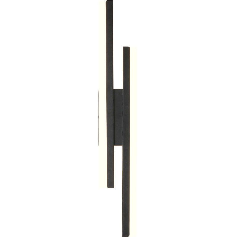 Iron Acrylic Asymmetrical Double Line LED Wall Sconce Lamp