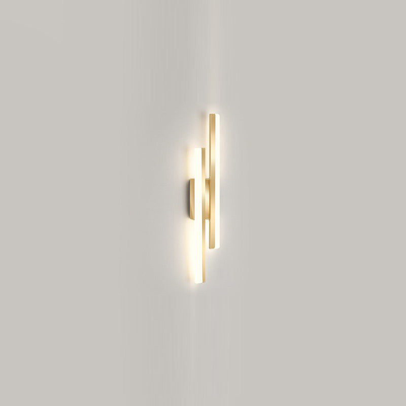 Iron Acrylic Asymmetrical Double Line LED Wall Sconce Lamp