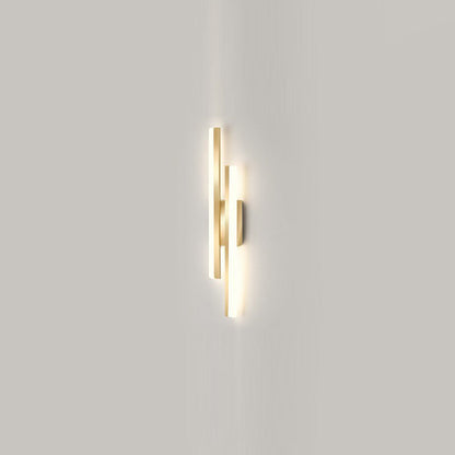 Iron Acrylic Asymmetrical Double Line LED Wall Sconce Lamp