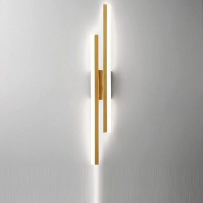 Iron Acrylic Asymmetrical Double Line LED Wall Sconce Lamp