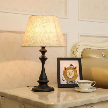 Contemporary Fabric Drum Table Lamp