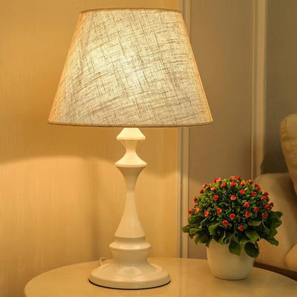 Contemporary Fabric Drum Table Lamp