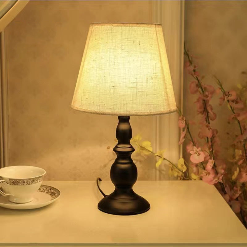 Contemporary Fabric Drum Table Lamp