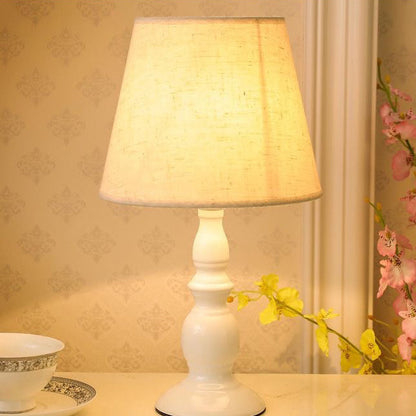 Contemporary Fabric Drum Table Lamp