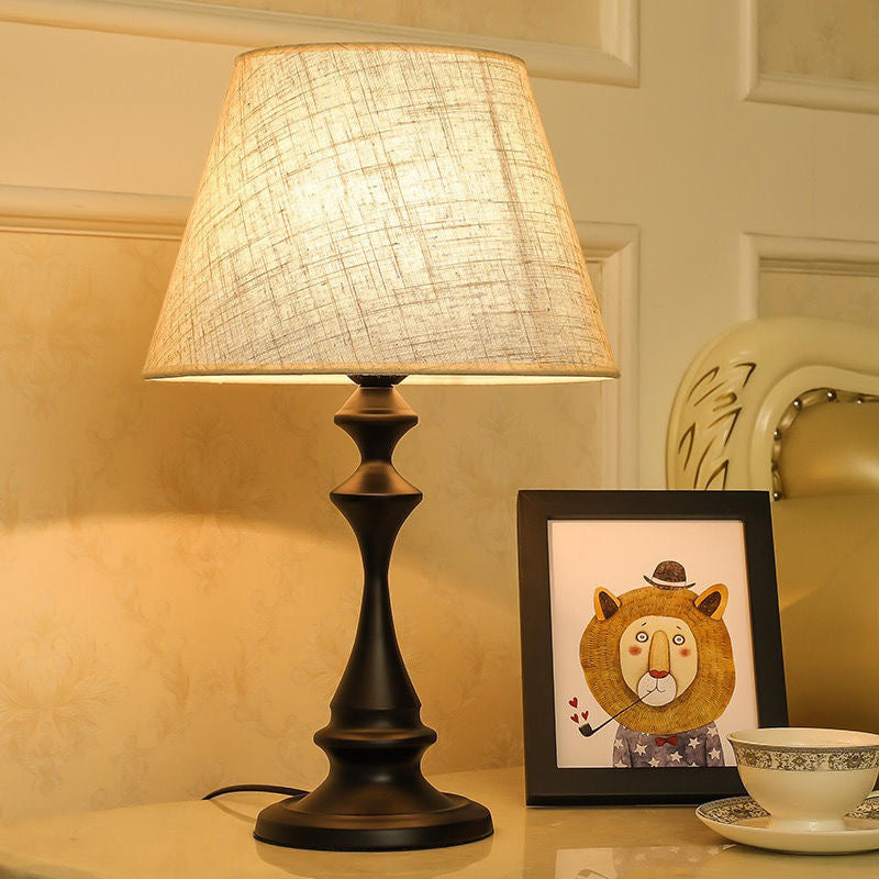 Contemporary Fabric Drum Table Lamp