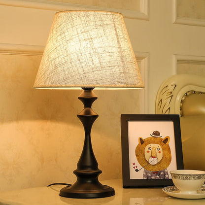 Contemporary Fabric Drum Table Lamp