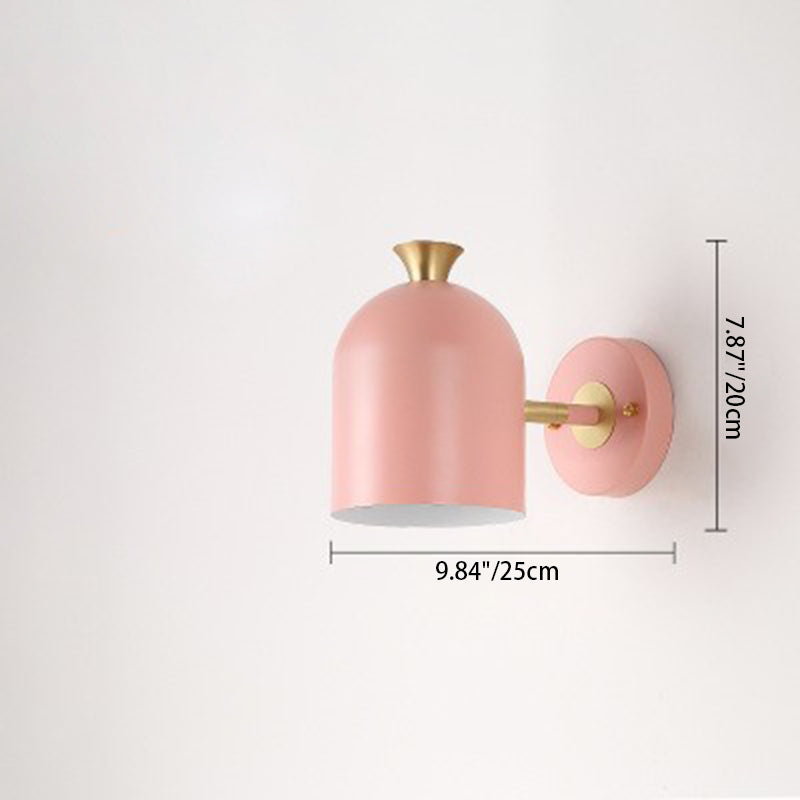 Macaron Glass Ball Iron Aluminum 1-Light Wall Sconce Lamp