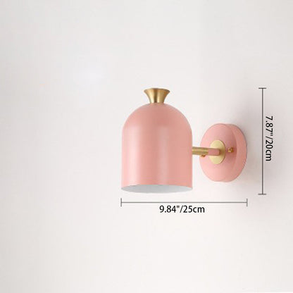 Macaron Glass Ball Iron Aluminum 1-Light Wall Sconce Lamp
