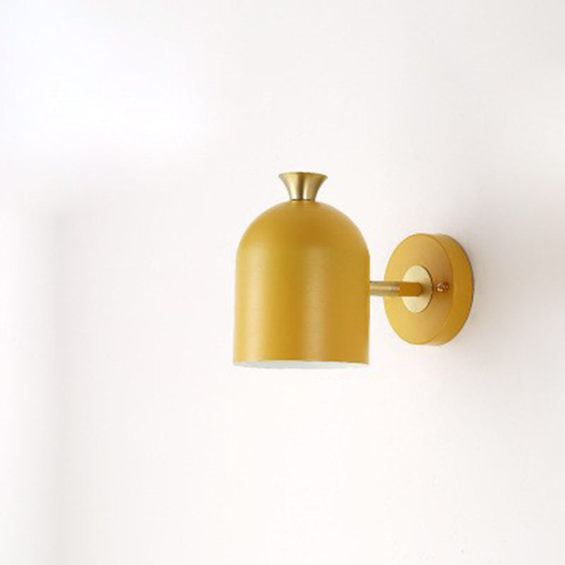 Macaron Glass Ball Iron Aluminum 1-Light Wall Sconce Lamp