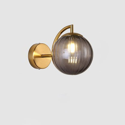 Macaron Glass Ball Iron Aluminum 1-Light Wall Sconce Lamp