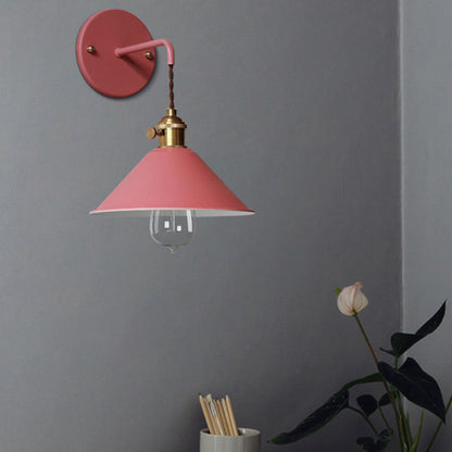 Macaron Glass Ball Iron Aluminum 1-Light Wall Sconce Lamp