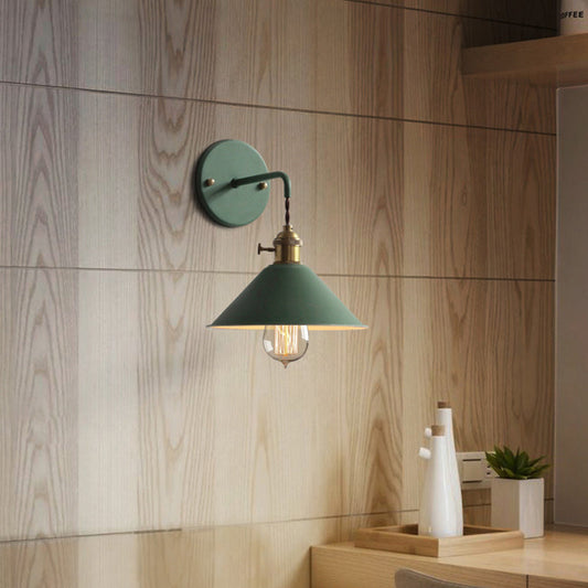Macaron Glass Ball Iron Aluminum 1-Light Wall Sconce Lamp