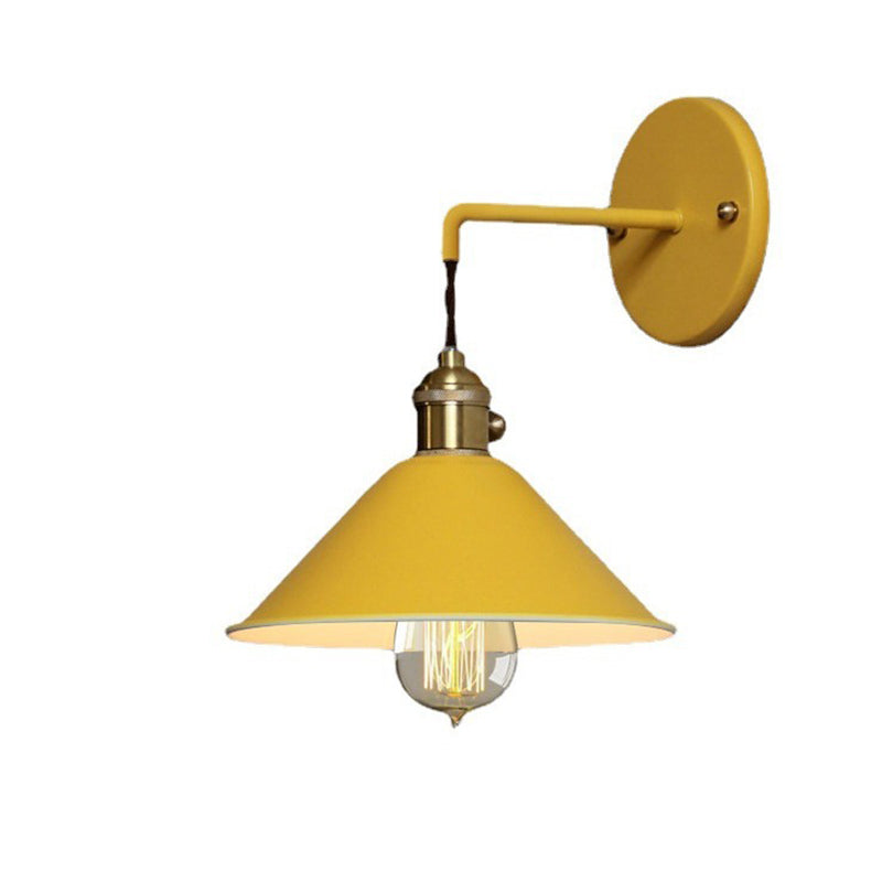 Macaron Glass Ball Iron Aluminum 1-Light Wall Sconce Lamp