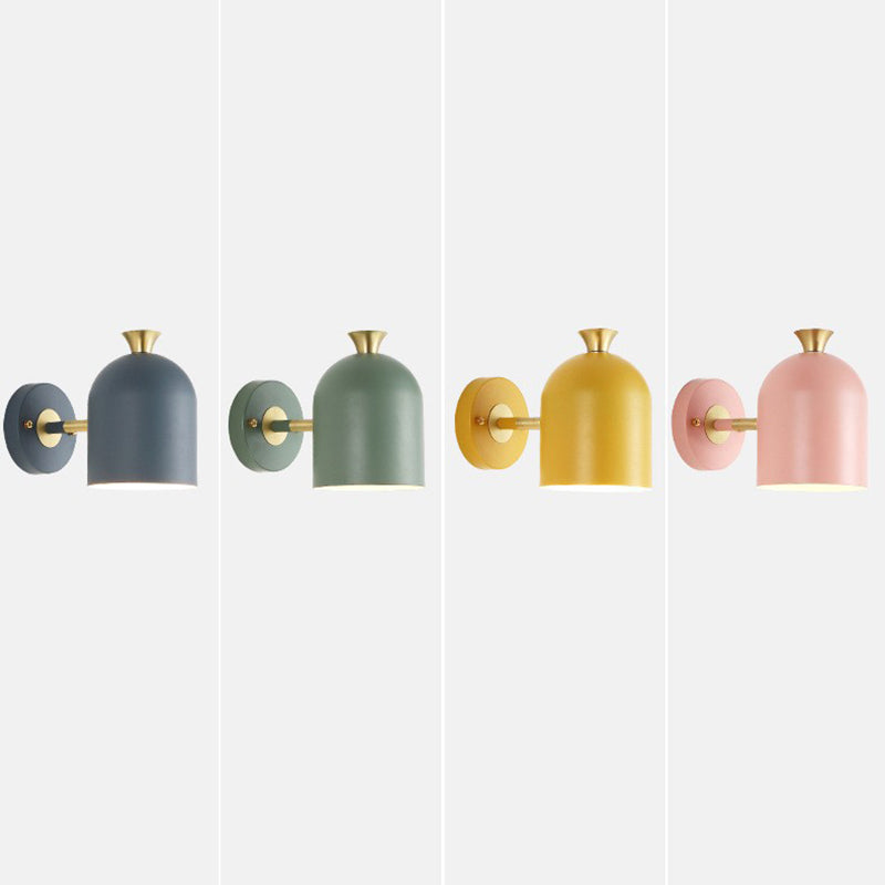 Macaron Glass Ball Iron Aluminum 1-Light Wall Sconce Lamp