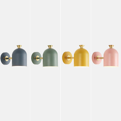 Macaron Glass Ball Iron Aluminum 1-Light Wall Sconce Lamp