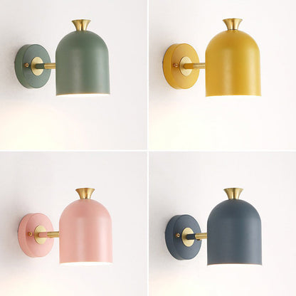 Macaron Glass Ball Iron Aluminum 1-Light Wall Sconce Lamp