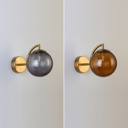Macaron Glass Ball Iron Aluminum 1-Light Wall Sconce Lamp