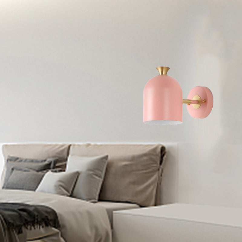 Macaron Glass Ball Iron Aluminum 1-Light Wall Sconce Lamp