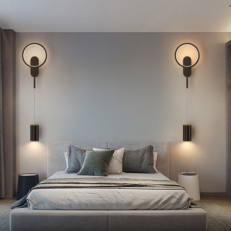 Nordic Iron Cylinder Shape LED Wall Sconce Lamp
