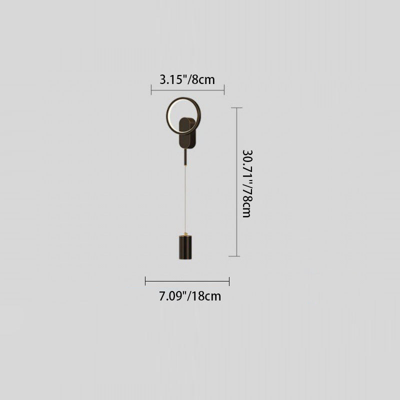 Nordic Iron Cylinder Shape LED Wall Sconce Lamp